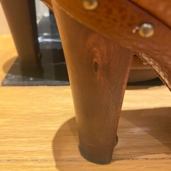 UGG Australia Cosima Brown Leather Ankle Boots Size 7 Studded High Heel Platform - Picture 5 of 15